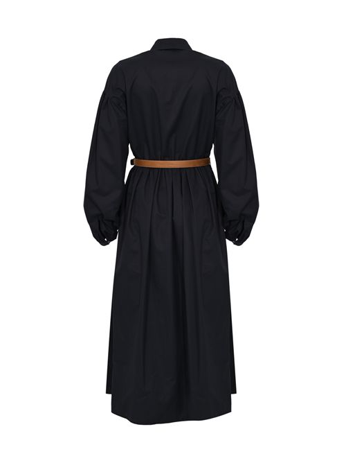 Abito MSTMARMO in raso di cotone con cintura Blu MAX MARA STUDIO | 2616221021600004